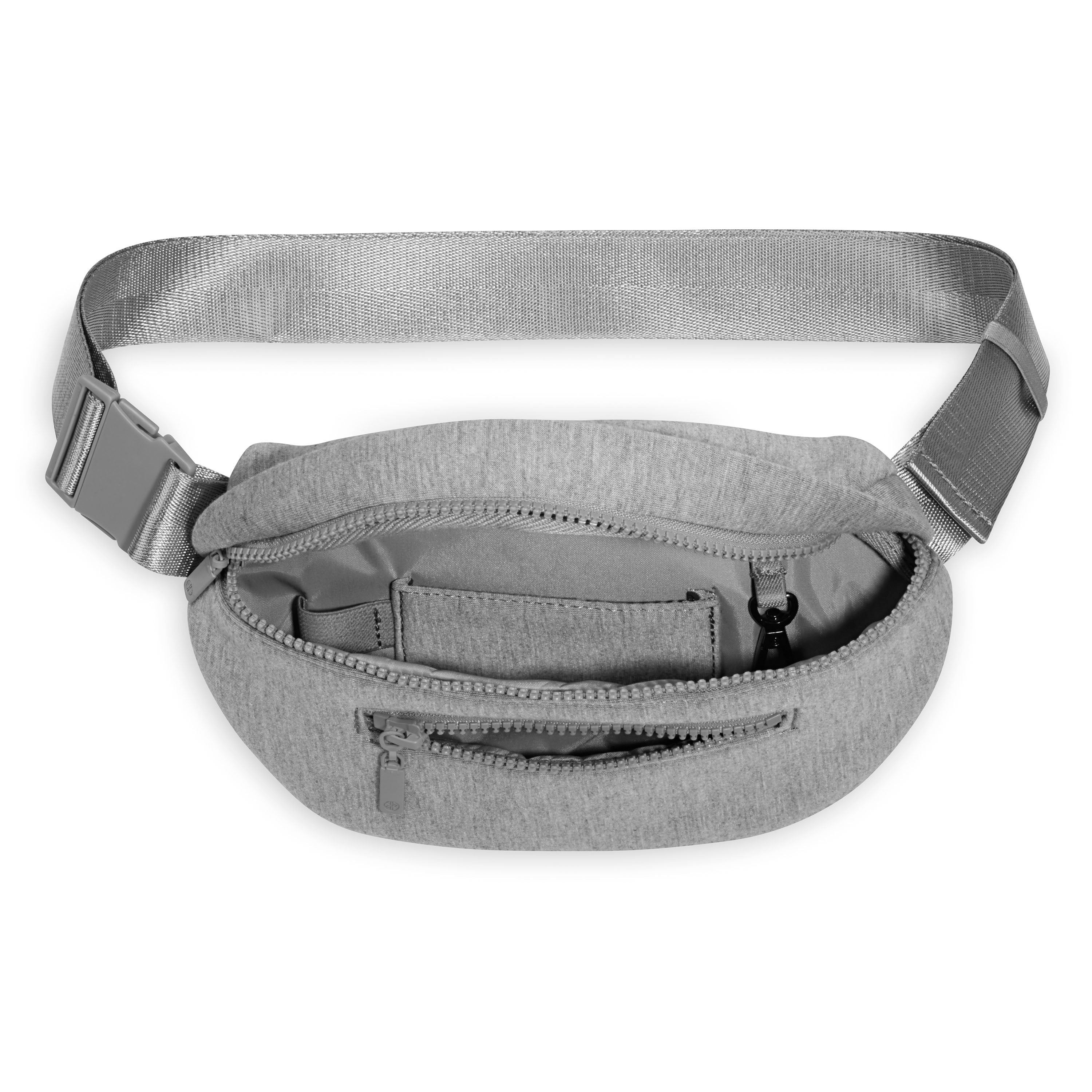 Gaiam Commuter Waist Pack Heather Grey interior