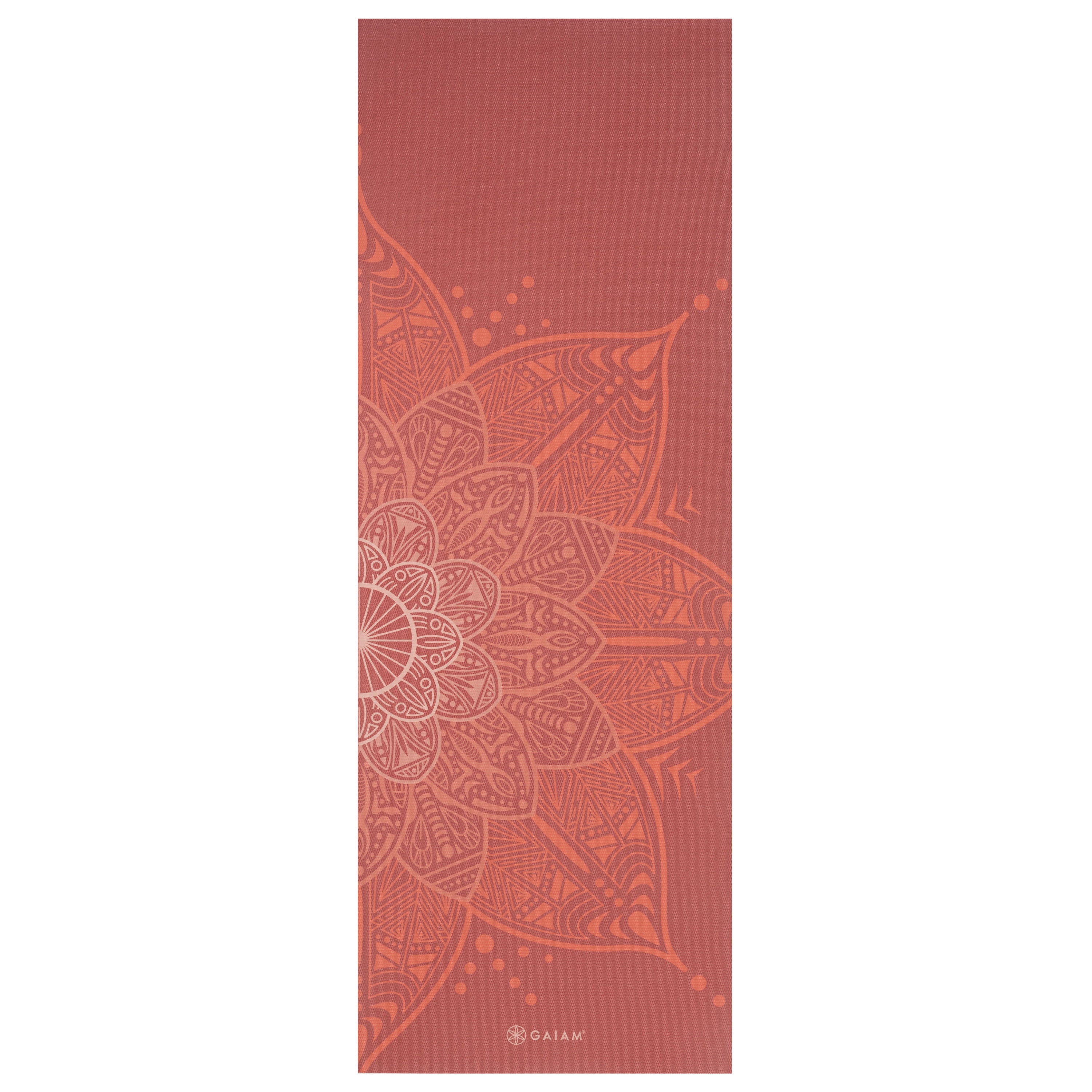 Gaiam Premium Reversible Changing Petals Yoga Mat (6mm) flat